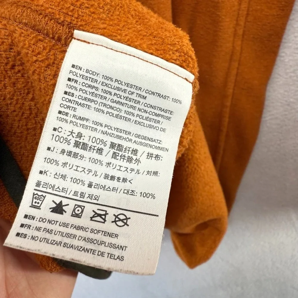 Arcteryx Polartec Fleece Men's Large Orange 1/4 Quarter Zip Pullover Gorp Logo